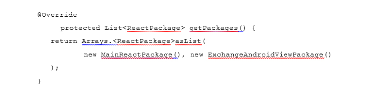 Package For View Manager And Register In MainApplication java Pronteff