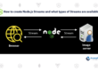 How to create Node.js Streams and what types of Streams are available?