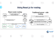 Using React.js for routing