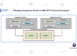 Merging Integration Nodes in IBM APP Connect Enterprise In IBM APP Connect Enterprise Integration Node is a critical component responsible for hosting and managing message flows and other integration artifacts. Blog Diagram: Merging integration nodes in IBM App Connect Enterprise can offer several advantages, particularly in terms of efficiency, management, and resource utilization. Here are some key benefits: 1. Simplified Management: Centralized Administration: Merging integration nodes allows for a centralized point of management, reducing the complexity of managing multiple nodes individually. 2. Resource Optimization: Better Resource Utilization: By merging nodes, resources such as memory and CPU can be allocated more efficiently, reducing overhead and improving overall system performance. 3. Improved Scalability: A merged node environment can be scaled more easily, as you can add or remove integration servers without the need to manage multiple nodes. Workloads can be distributed more effectively across the merged nodes, improving the system's ability to handle increased traffic or processing demands. 4. Consistency and Standardization: Standardized Configuration: Merging nodes can help enforce consistent configurations, security policies, and deployment practices across the entire environment. 5. Cost Efficiency: Reduced Licensing Costs: Depending on the licensing model, merging nodes might reduce the number of licenses required, leading to potential cost savings. 6. Enhanced Security: A merged environment can simplify the implementation and management of security policies, making it easier to ensure compliance and protect sensitive data. 7. Streamlined Disaster Recovery: With fewer nodes, disaster recovery processes can be more streamlined, as there are fewer components to replicate or restore in the event of a failure. These advantages make merging integration nodes a compelling strategy for organizations looking to optimize their integration environments, improve manageability, and reduce costs. Procedure to Merge Integration Nodes: 1. Before starting the merging process, we need to take a backup of the nodes that we want to merge using the command (mqsibackupbroker). 2. Stop the existing Integration Nodes. 3. Create a new integration node and do not start it. 4. Merge the first node “MergeNode1” into MergeNode3 using the following command. mqsiextractcomponents --backup-file C:\ProgramData\IBM\MQSI\components\Backups\MergeNode1.zip --source-integration-node MergeNode1 --target-integration-node MergeNode3 5. After successfully merging the first node, merge the second node using the command. mqsiextractcomponents --backup-file C:\ProgramData\IBM\MQSI\components\Backups\MergeNode2.zip --source-integration-node MergeNode2 --target-integration-node MergeNode3 --target-work-directory C:\ProgramData\IBM\MQSI\components\MergeNode3\servers\Server2 6. Start the new integration node (MergeNode3). 7. As we have commands to check and reset the properties of the node, make changes at the properties level if required. Conclusion: Merging Integration Nodes in IBM App Connect Enterprise is a powerful strategy that can significantly enhance the efficiency, scalability, and manageability of your integration environment. By consolidating multiple nodes, organizations can achieve centralized management, better resource utilization, and improved security, all while reducing costs and simplifying disaster recovery processes. This approach is especially beneficial in complex environments, such as large enterprises, where streamlined operations and consistent deployment practices are critical to maintaining robust and reliable integration solutions. Following the outlined procedure ensures a smooth merging process, safeguarding the integrity and performance of your integration infrastructure.