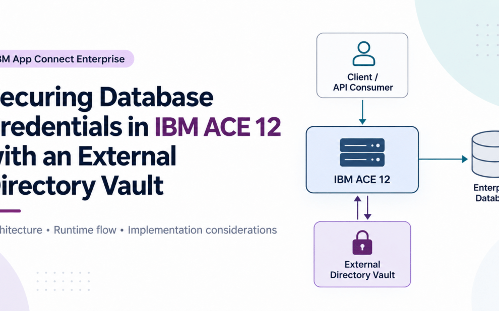 Secure ODBC Database Credentials in IBM ACE 12 with an External Directory Vault Securing Database Credentials in IBM ACE 12 with an External Directory Vault